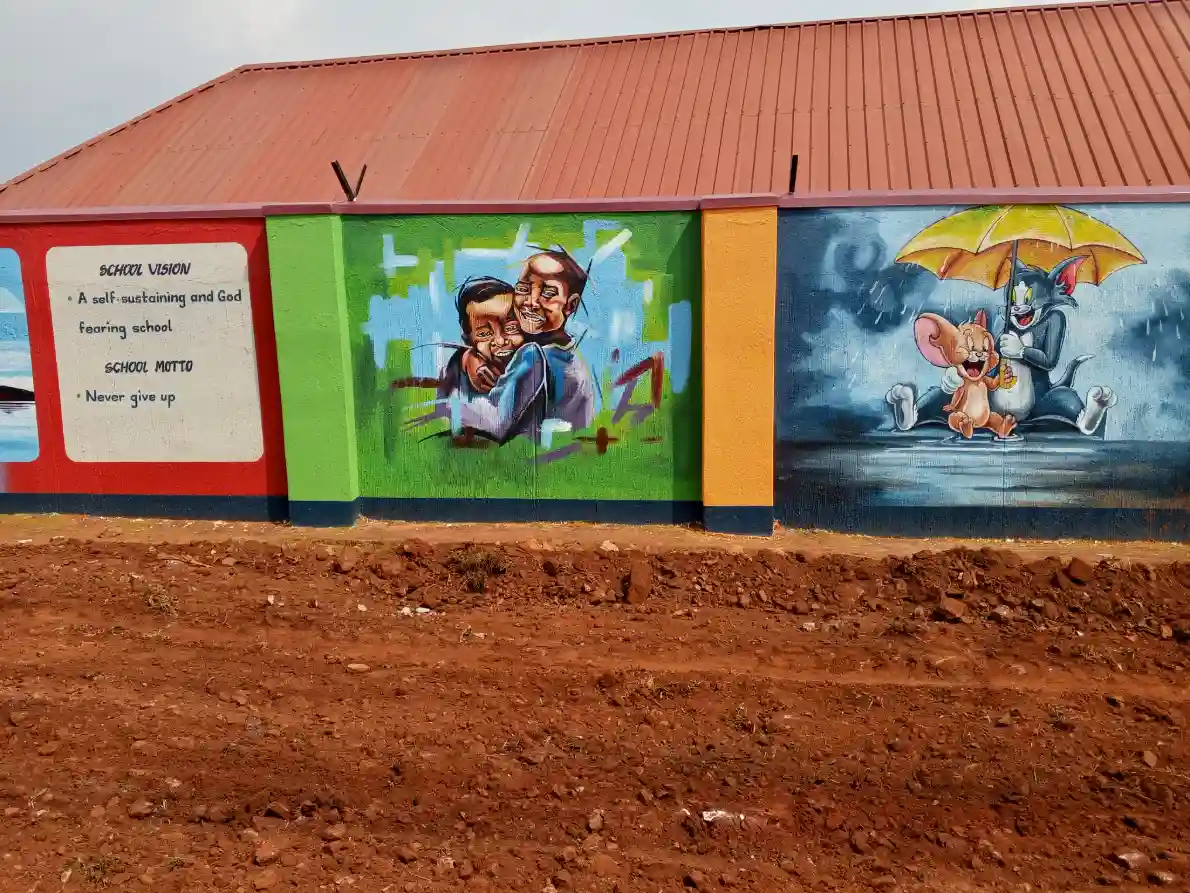 Vibrant School Mural