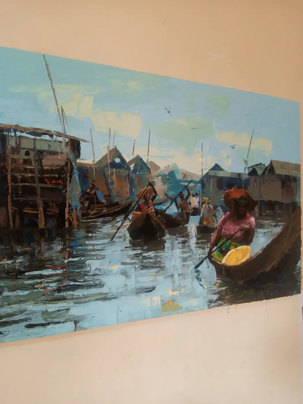 Lake View Market Scene