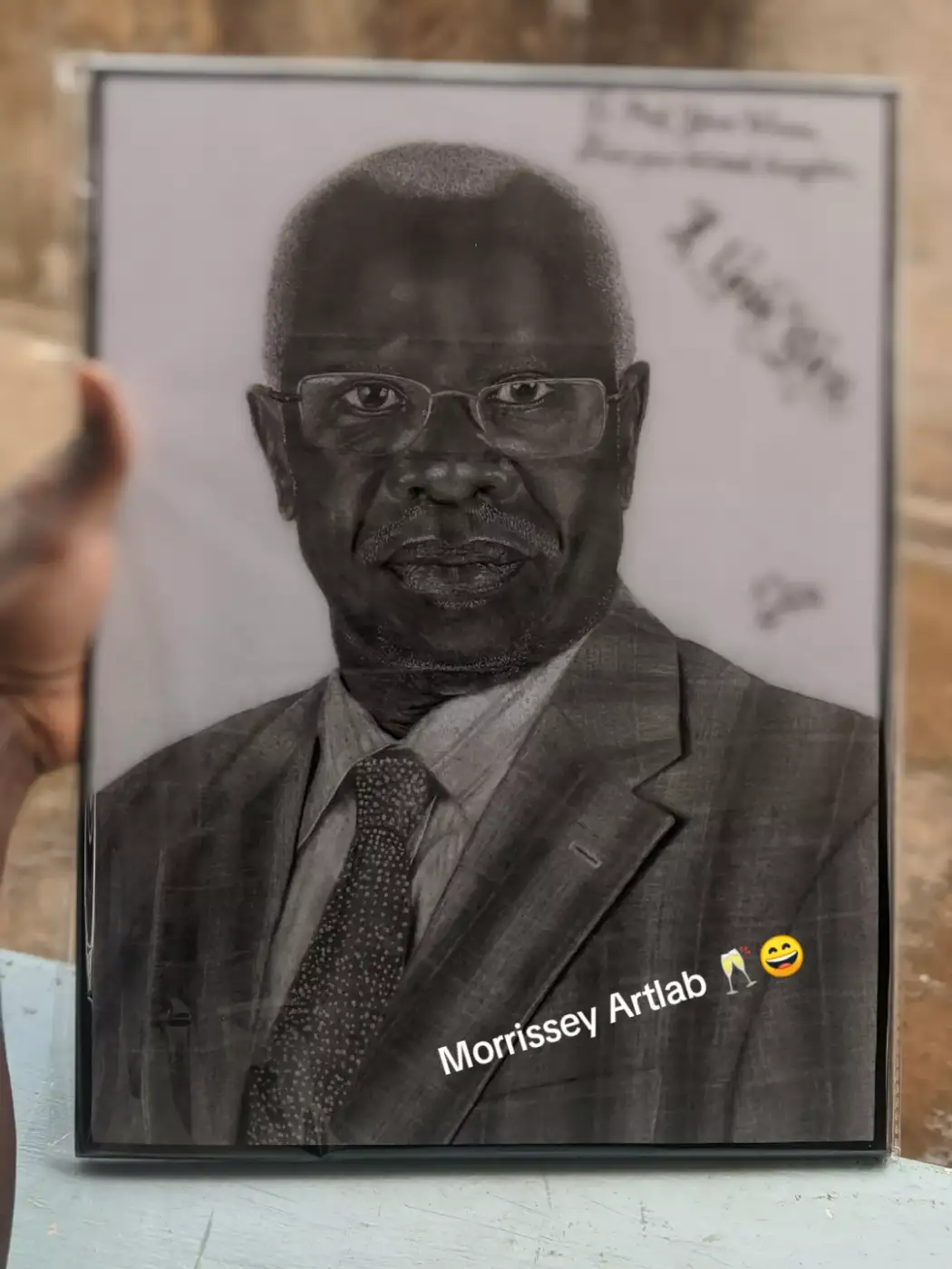 Elegant Portrait in Charcoal