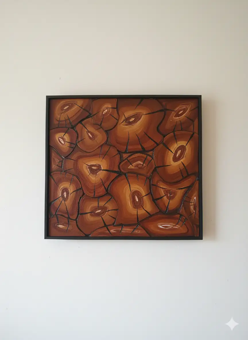 3d wooden textured painting