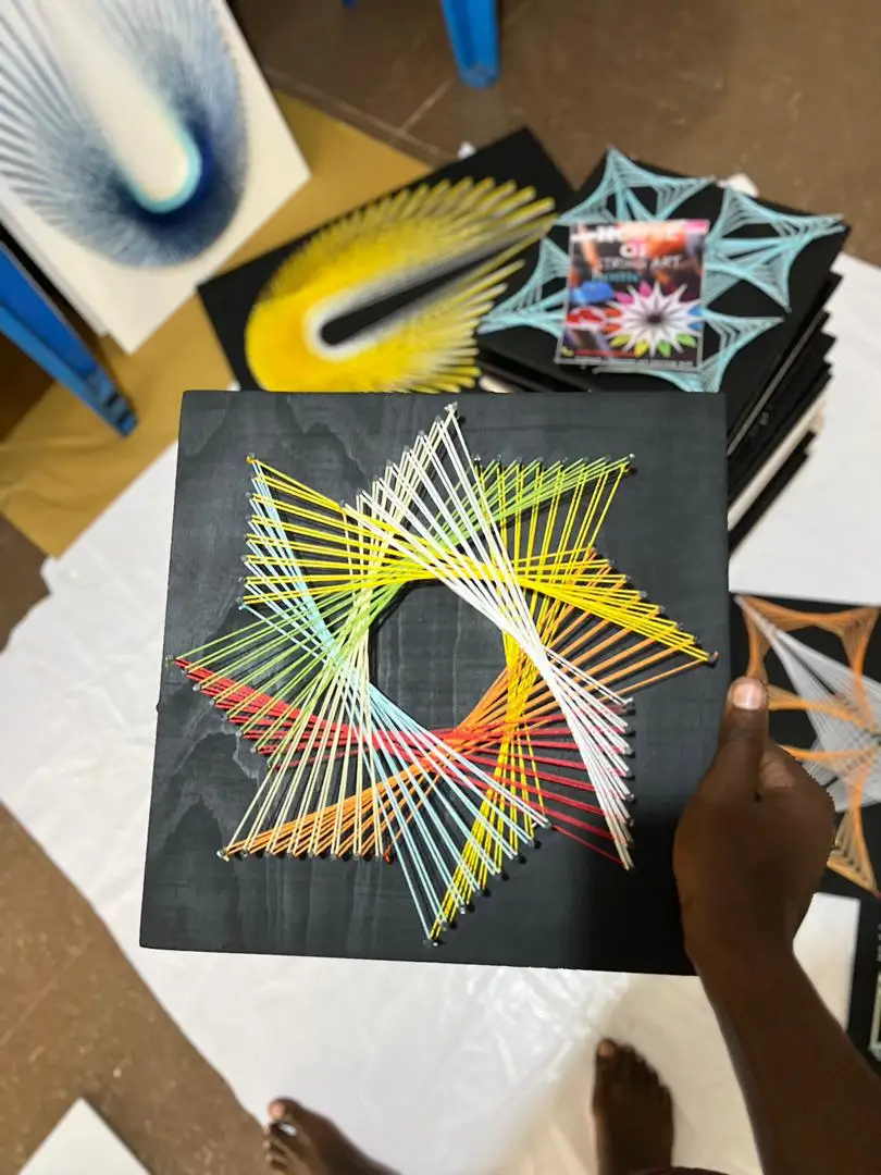 Vibrant String Art Creations