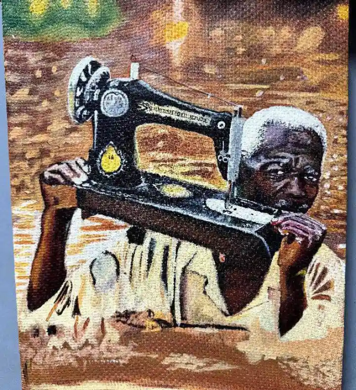 Vibrant Portrait of a Seamstress