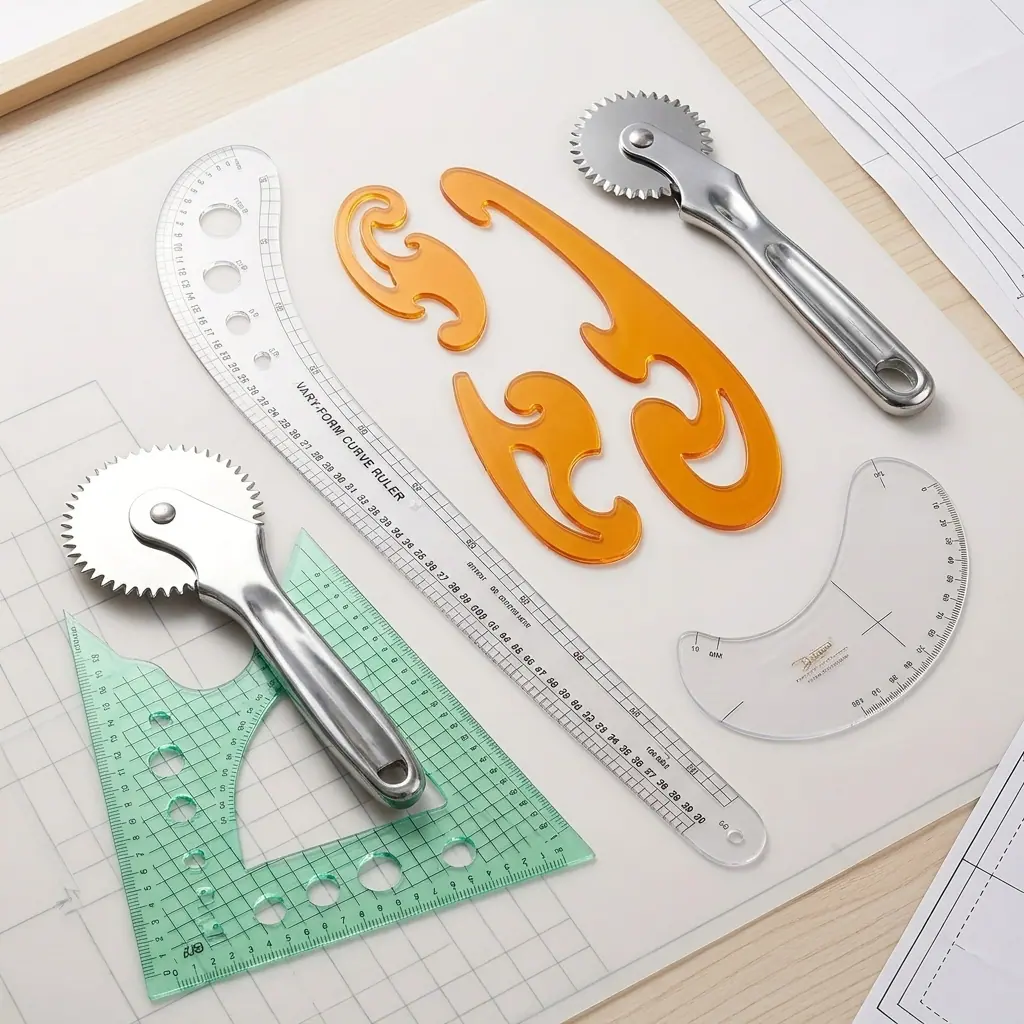 7-in-1 Fashion Design Ruler Set