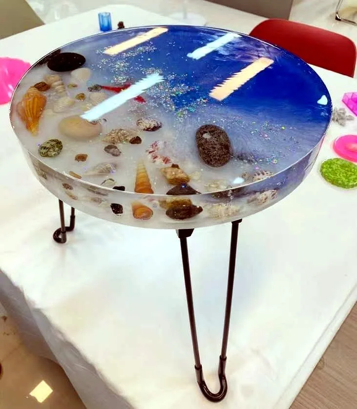 Resin Art Side Table Example